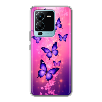 Силиконовый чехол на Vivo V25 Pro с принтом Бабочки