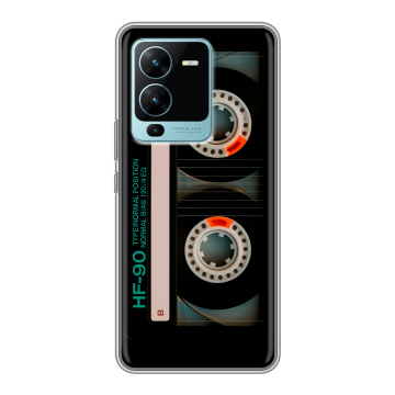 Силиконовый чехол на Vivo V25 Pro с принтом Кассета