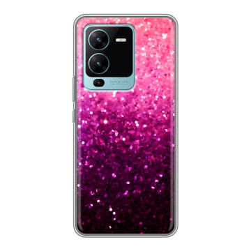 Силиконовый чехол на Vivo V25 Pro с принтом Блестки