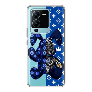 Силиконовый чехол на Vivo V25 Pro с принтом Луи робот