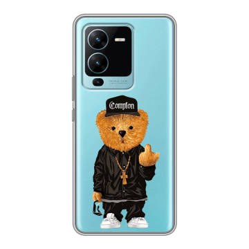 Силиконовый чехол на Vivo V25 Pro с принтом Плюшевый медведь