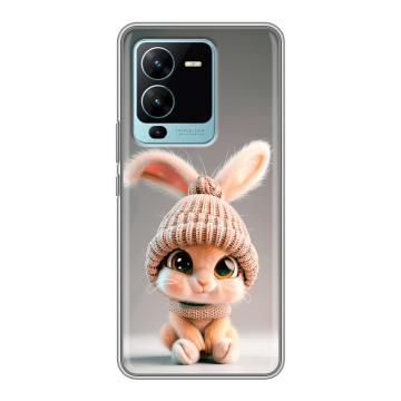 Силиконовый чехол на Vivo V25 Pro с принтом Кролик