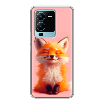 Силиконовый чехол на Vivo V25 Pro с принтом милая лиса