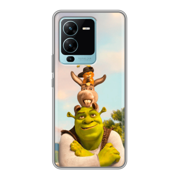 Силиконовый чехол на Vivo V25 Pro с принтом Шрек Shrek