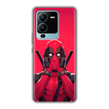 Силиконовый чехол на Vivo V25 Pro с принтом Дедпул Deadpool