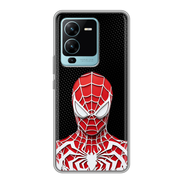 Силиконовый чехол на Vivo V25 Pro с принтом человек паук spiderman