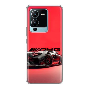 Силиконовый чехол на Vivo V25 Pro с принтом Мерседес Mercedes AMG