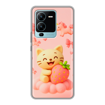 Силиконовый чехол на Vivo V25 Pro с принтом для девочек