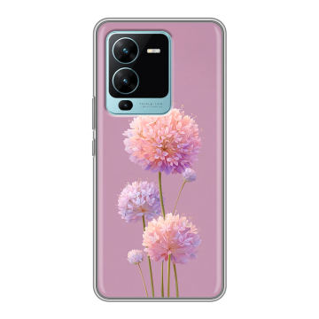 Силиконовый чехол на Vivo V25 Pro с принтом Цветы