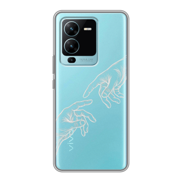 Силиконовый чехол на Vivo V25 Pro с принтом Сотворение мира