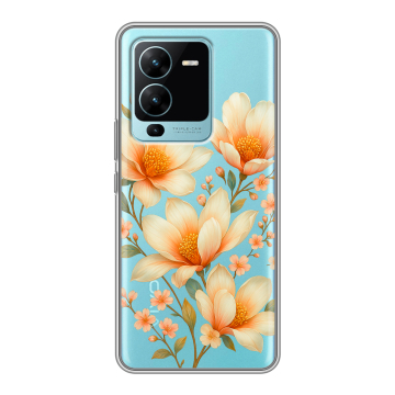 Силиконовый чехол на Vivo V25 Pro с принтом Цветы