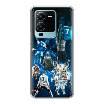 Силиконовый чехол на Vivo V25 Pro с принтом Реал Роналдо