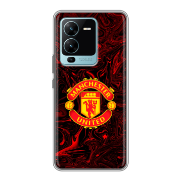 Силиконовый чехол на Vivo V25 Pro с принтом Manchester United