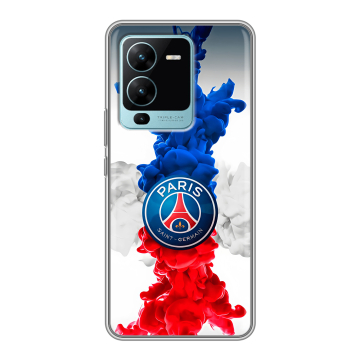 Силиконовый чехол на Vivo V25 Pro с принтом PSG ПСЖ