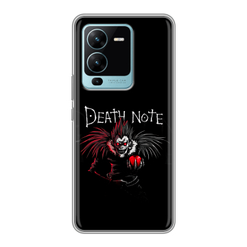 Силиконовый чехол на Vivo V25 Pro с принтом Death note Тетрадь смерти