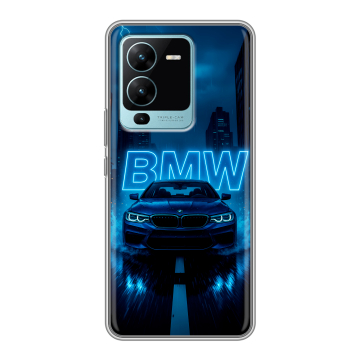 Силиконовый чехол на Vivo V25 Pro с принтом BMW БМВ