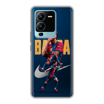 Силиконовый чехол на Vivo V25 Pro с принтом Барселона Barca Yamal 
