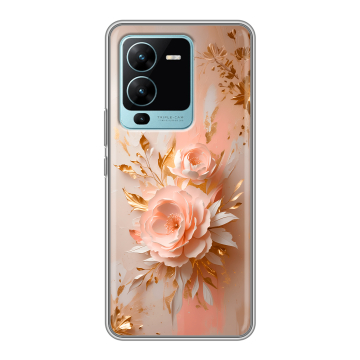 Силиконовый чехол на Vivo V25 Pro с принтом женский