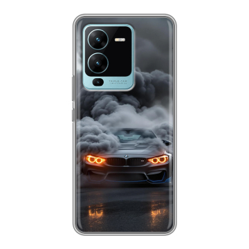 Силиконовый чехол на Vivo V25 Pro с принтом BMW БМВ