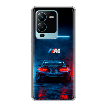 Силиконовый чехол на Vivo V25 Pro с принтом BMW БМВ