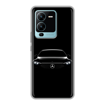 Силиконовый чехол на Vivo V25 Pro с принтом Mercedes Мерседес