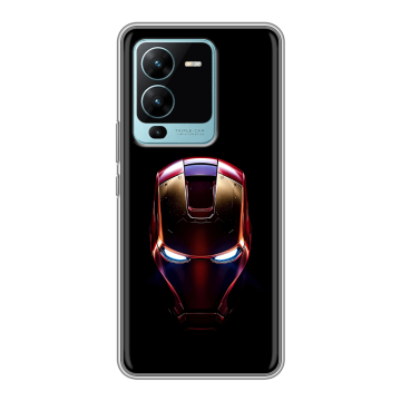 Силиконовый чехол на Vivo V25 Pro с принтом IronMan Железный человек