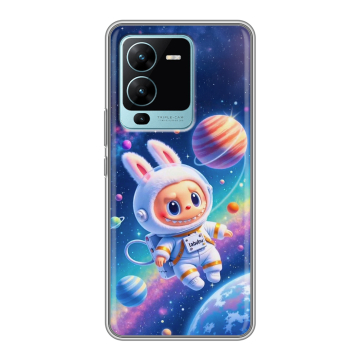 Силиконовый чехол на Vivo V25 Pro с принтом Labubu Лабубу