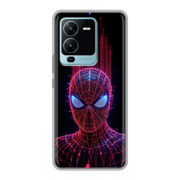 Силиконовый чехол на Vivo V25 Pro с принтом Spiderman Человек паук