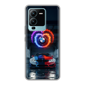 Силиконовый чехол на Vivo V25 Pro с принтом BMW БМВ