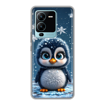 Силиконовый чехол на Vivo V25 Pro с принтом Новый год