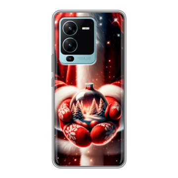 Силиконовый чехол на Vivo V25 Pro с принтом Новый год