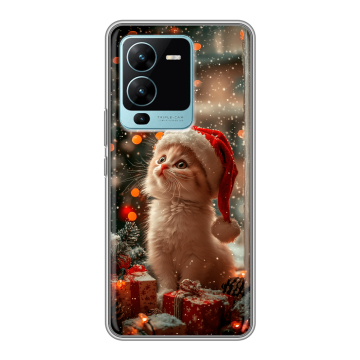 Силиконовый чехол на Vivo V25 Pro с принтом Новый год