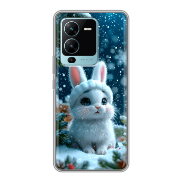 Силиконовый чехол на Vivo V25 Pro с принтом Новый год