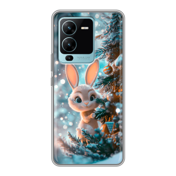Силиконовый чехол на Vivo V25 Pro с принтом Новый год