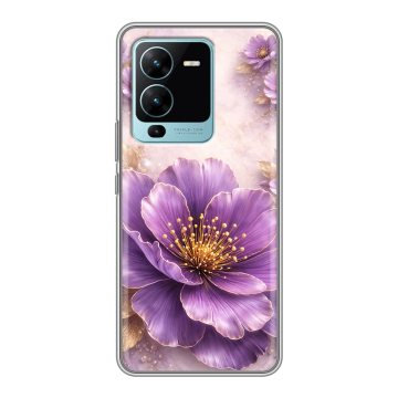 Силиконовый чехол на Vivo V25 Pro с принтом женский