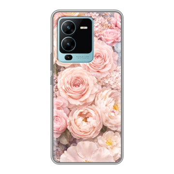 Силиконовый чехол на Vivo V25 Pro с принтом женский