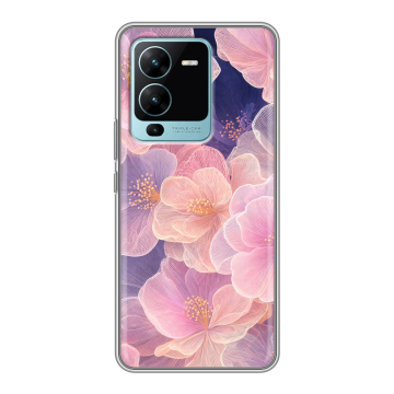 Силиконовый чехол на Vivo V25 Pro с принтом женский