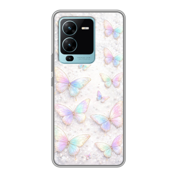 Силиконовый чехол на Vivo V25 Pro с принтом женский