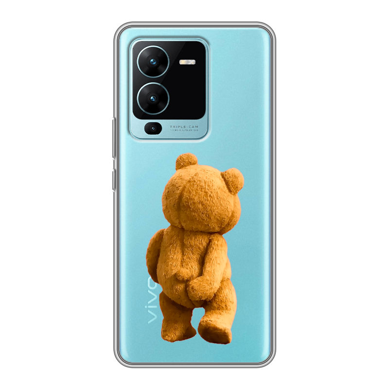 Силиконовый противоударный чехол на Vivo V25 Pro с принтом Медведь Силиконовый противоударный чехол на Vivo V25 Pro с принтом Медведь