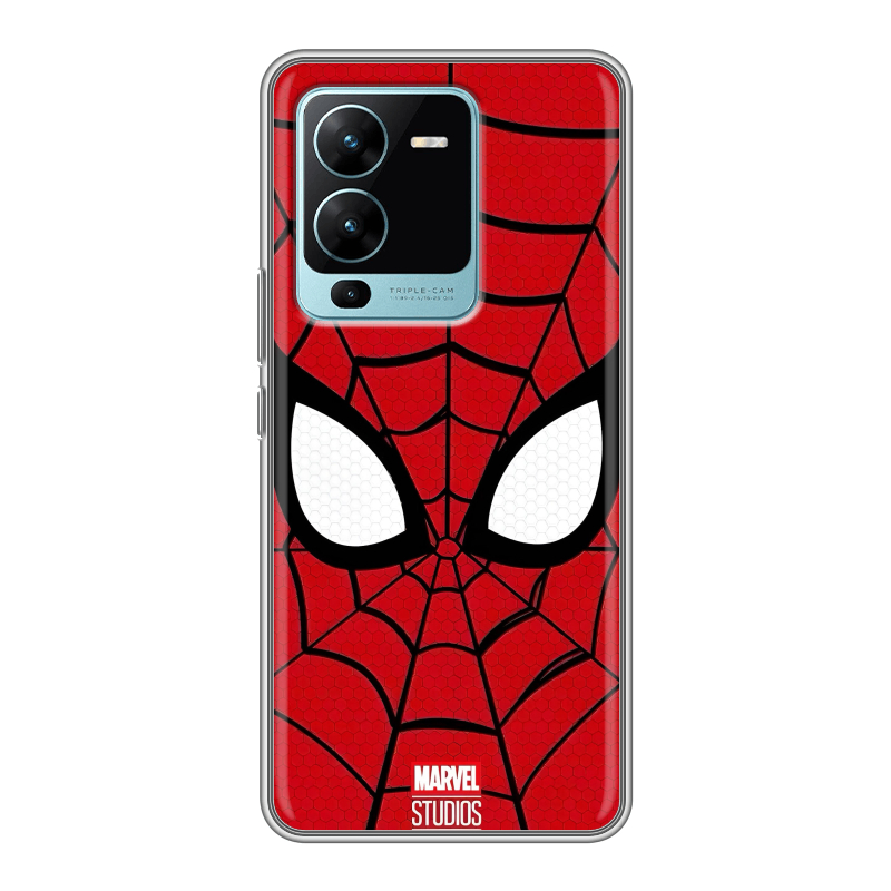Силиконовый чехол на Vivo V25 Pro с принтом человек паук spiderman Силиконовый чехол на Vivo V25 Pro с принтом человек паук spiderman