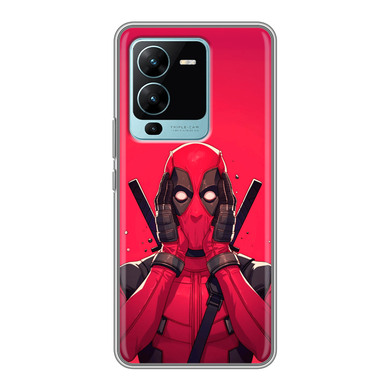 Силиконовый противоударный чехол на Vivo V25 Pro с принтом Дедпул Deadpool Силиконовый противоударный чехол на Vivo V25 Pro с принтом Дедпул Deadpool