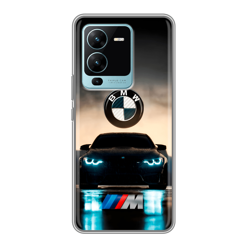 Силиконовый противоударный чехол на Vivo V25 Pro с принтом БМВ BMW Силиконовый противоударный чехол на Vivo V25 Pro с принтом БМВ BMW