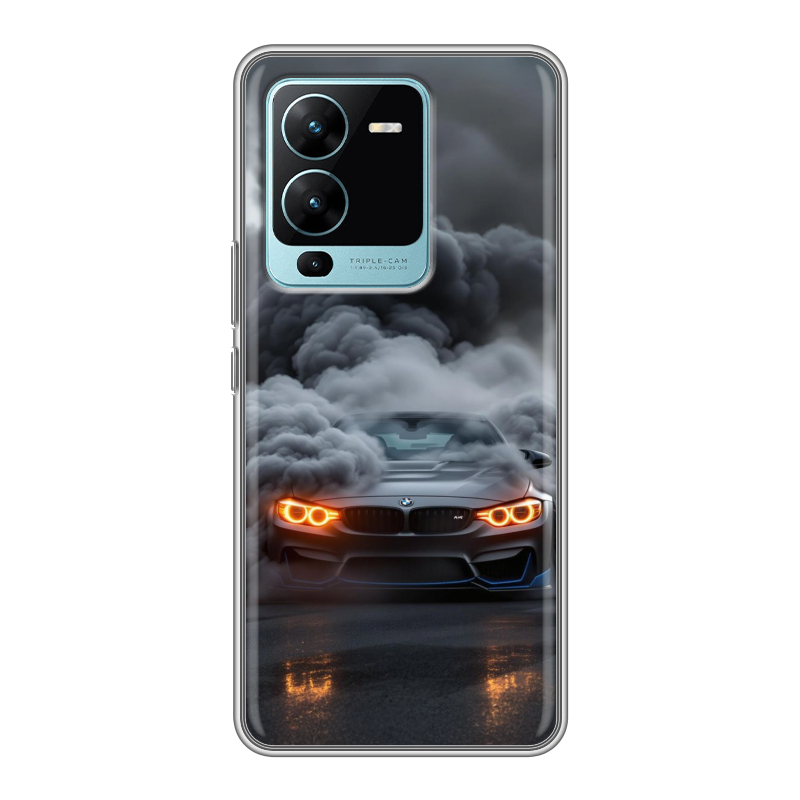 Силиконовый противоударный чехол на Vivo V25 Pro с принтом BMW БМВ Силиконовый противоударный чехол на Vivo V25 Pro с принтом BMW БМВ