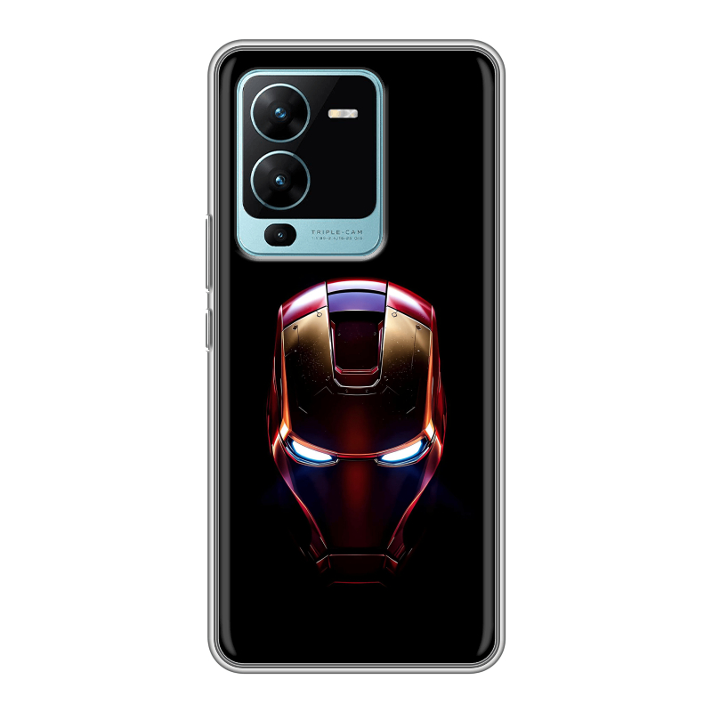 Силиконовый противоударный чехол на Vivo V25 Pro с принтом IronMan Железный человек Силиконовый противоударный чехол на Vivo V25 Pro с принтом IronMan Железный человек