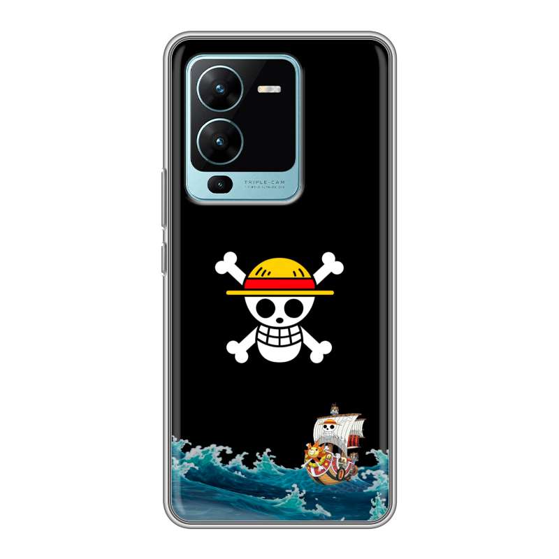 Силиконовый противоударный чехол на Vivo V25 Pro с принтом One Piece Ван Пис Силиконовый противоударный чехол на Vivo V25 Pro с принтом One Piece Ван Пис