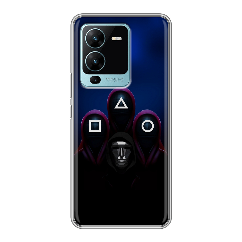 Силиконовый противоударный чехол на Vivo V25 Pro с принтом Игра Кальмара Силиконовый противоударный чехол на Vivo V25 Pro с принтом Игра Кальмара