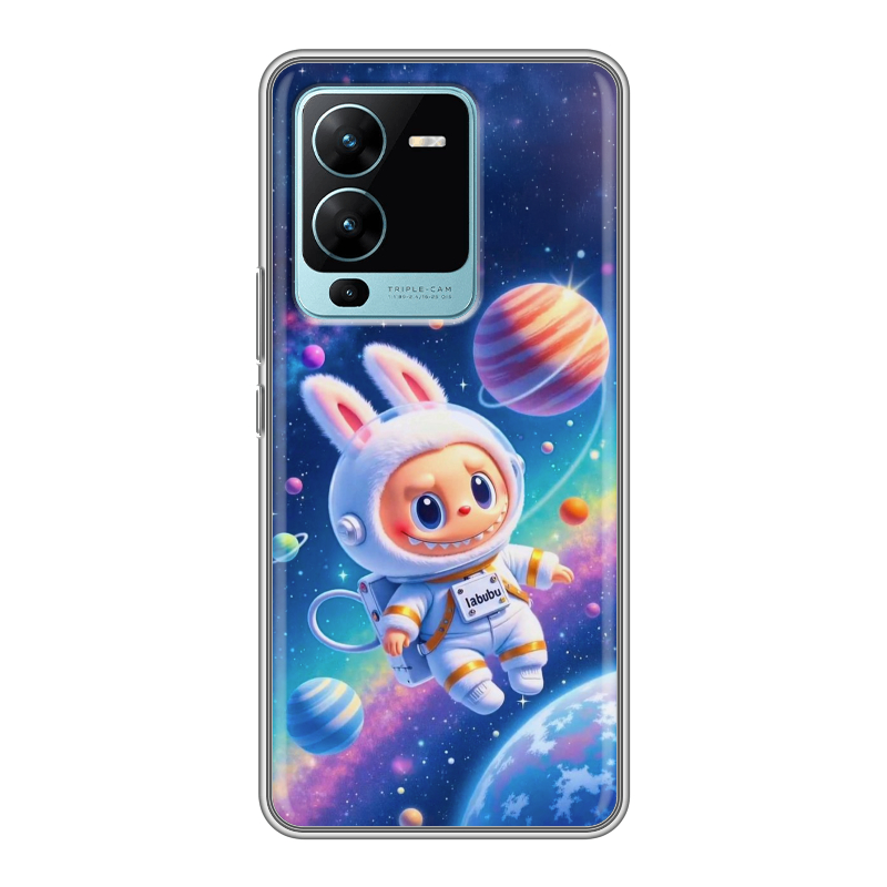 Силиконовый противоударный чехол на Vivo V25 Pro с принтом Labubu Лабубу Силиконовый противоударный чехол на Vivo V25 Pro с принтом Labubu Лабубу