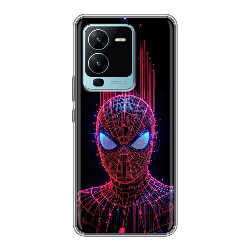 Силиконовый противоударный чехол на Vivo V25 Pro с принтом Spiderman Человек паук Силиконовый противоударный чехол на Vivo V25 Pro с принтом Spiderman Человек паук