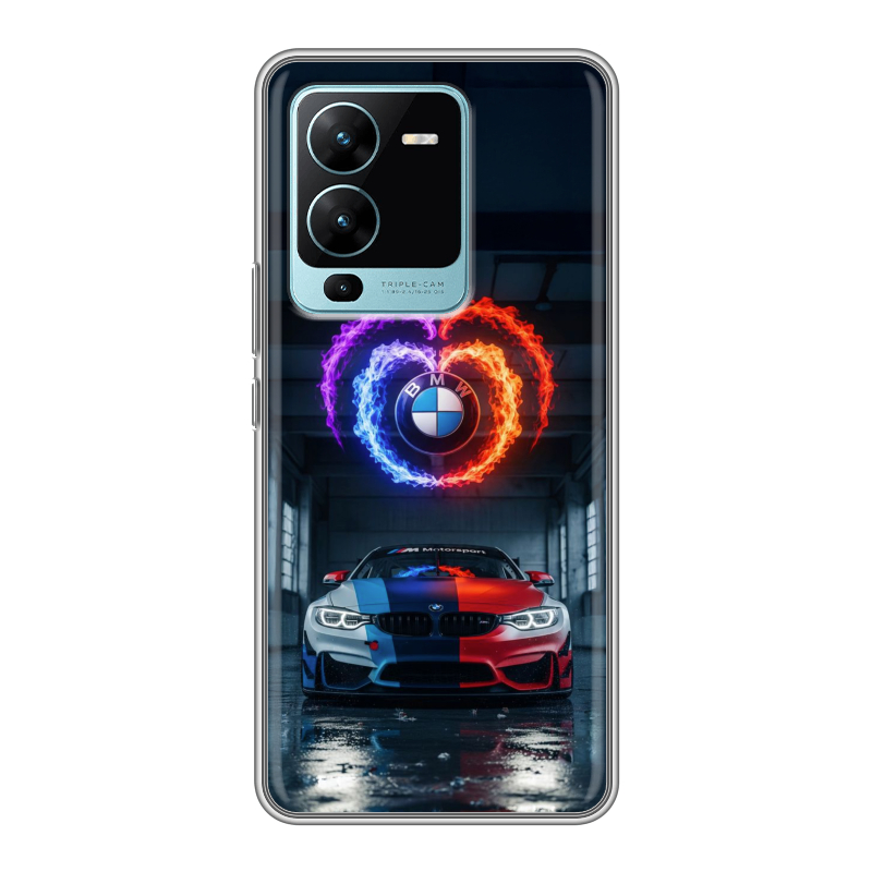 Силиконовый чехол на Vivo V25 Pro с принтом BMW БМВ Силиконовый чехол на Vivo V25 Pro с принтом BMW БМВ