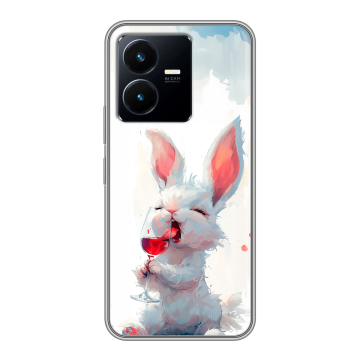 Силиконовый чехол на Vivo Y22 с принтом кролик зайчик